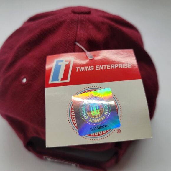 Arkansas Razorbacks Hat Hook & Loop Strapback Red Maroon Twins Enterprise NOS - Picture 5 of 8